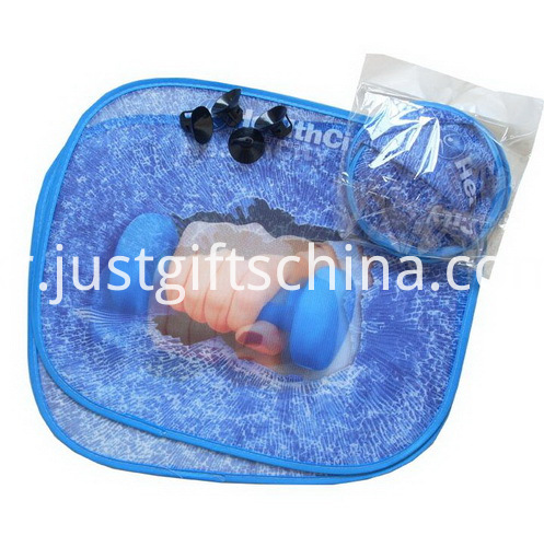 Custom Logo Nylon Mesh Sunshade With Pouch Custom Logo Nylon Mesh Sunshade With Pouch